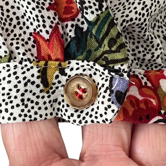 Anthropologie Maeve Janie Blouse Size 2 Peplum Flounced Tie Peasant Floral Boho - Picture 6 of 13